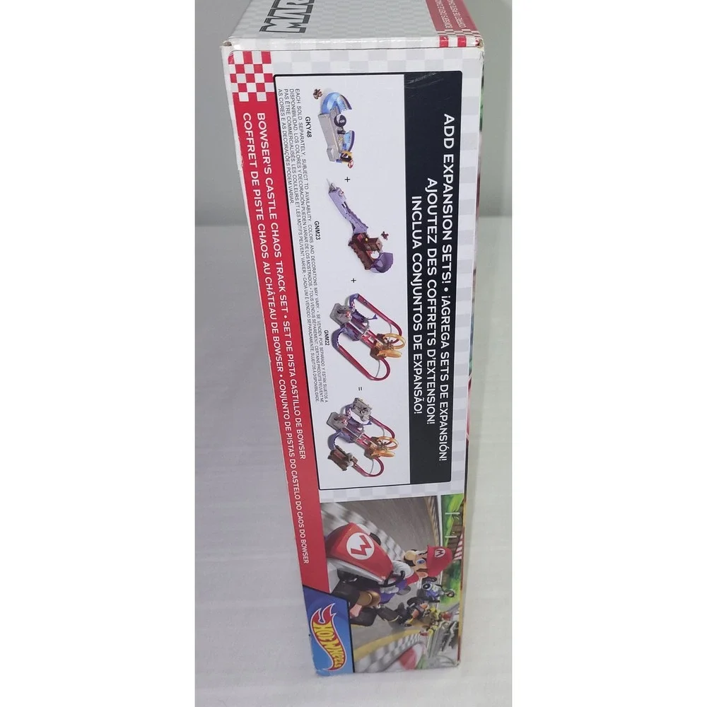 New Sealed Hot Wheels Mario Kart Bowser's Castle Chaos Track Set Blue Yoshi